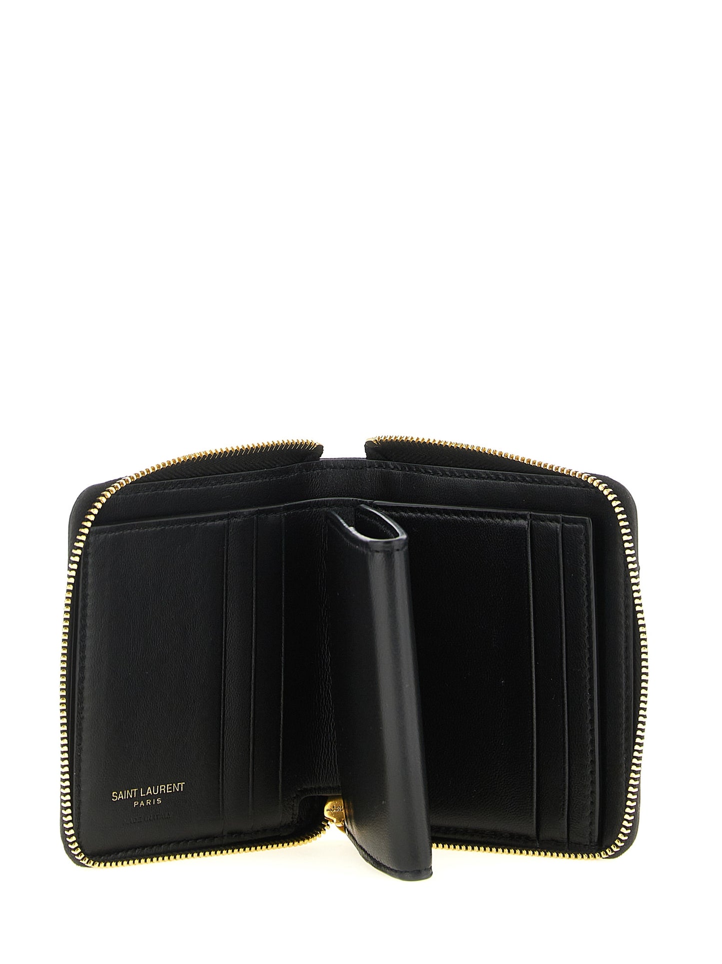 Saint Laurent Schwarzer Kartenhalter aus Lammleder