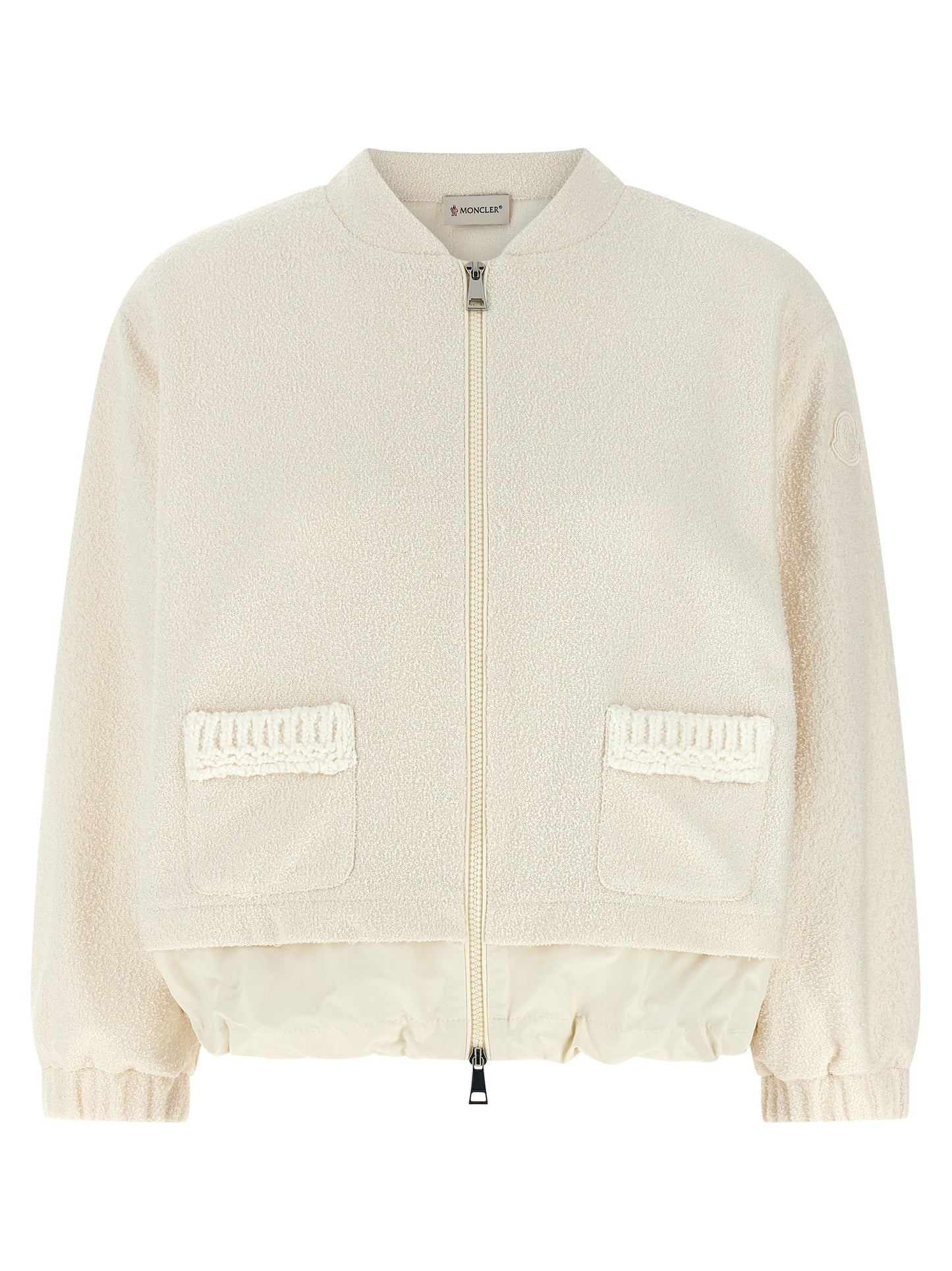 Moncler Weiße Strickjacke aus Polyester