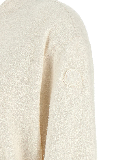 Moncler Weiße Strickjacke aus Polyester
