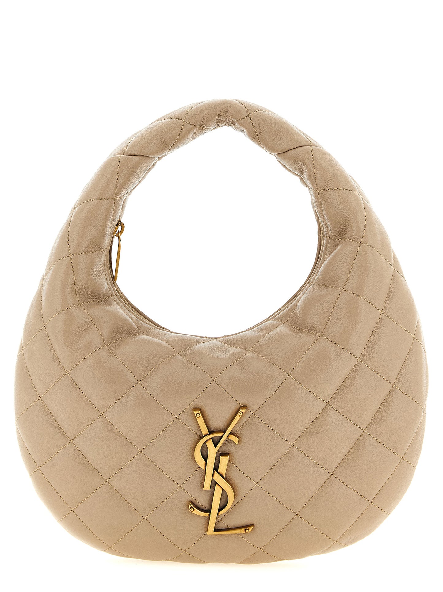 Saint Laurent Beige Lammleder Handtasche