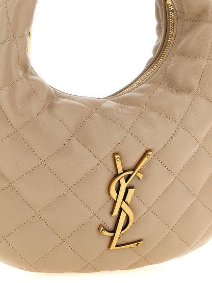 Saint Laurent Beige Lammleder Handtasche