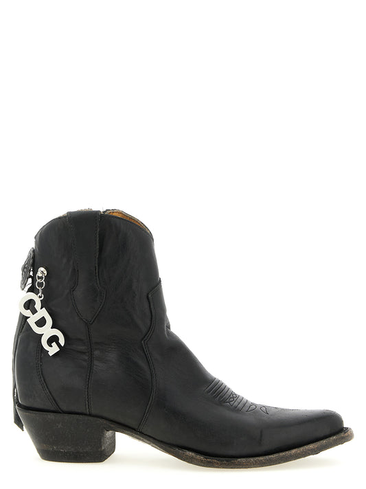 Comme Des Garçons Schwarze Chelsea Boots aus Rindsleder