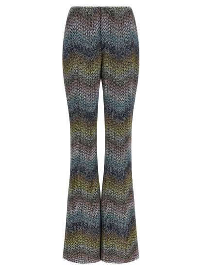 Missoni Mehrfarbige Hose aus Viskose mit ausgestelltem Bein