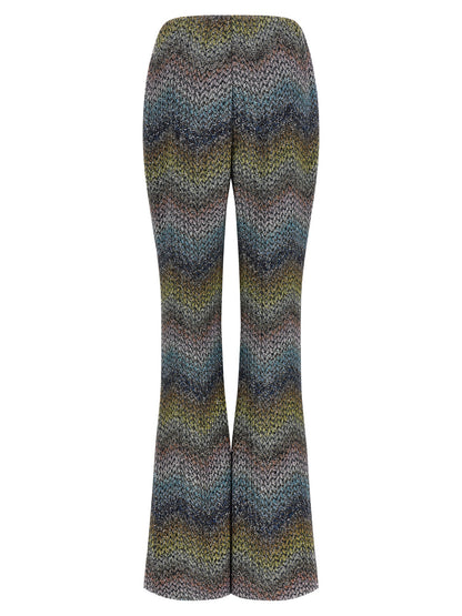 Missoni Mehrfarbige Hose aus Viskose mit ausgestelltem Bein