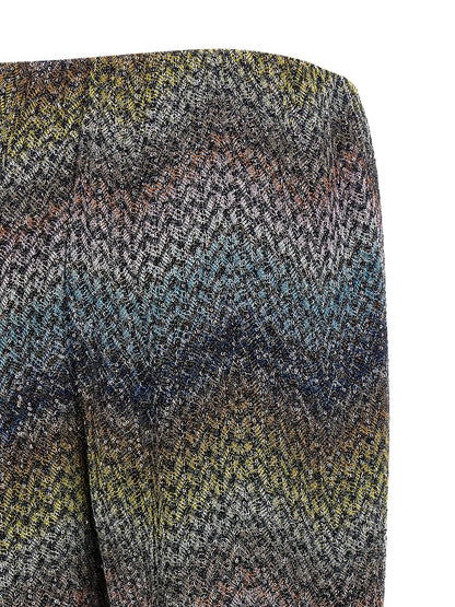 Missoni Mehrfarbige Hose aus Viskose mit ausgestelltem Bein