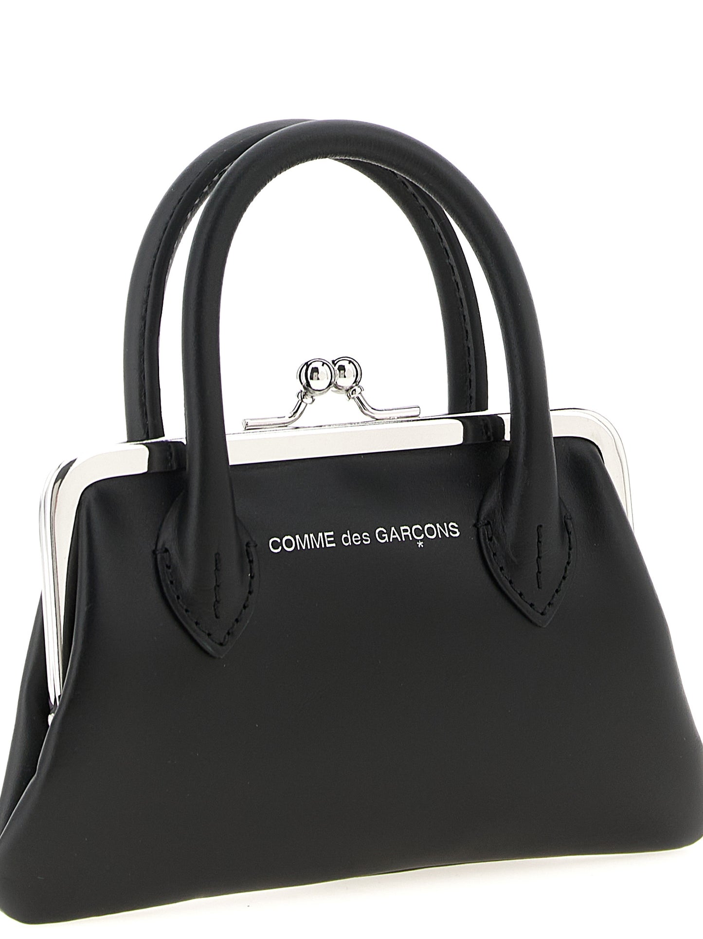 Comme Des Garçons Schwarzer Kartenhalter aus Rindsleder