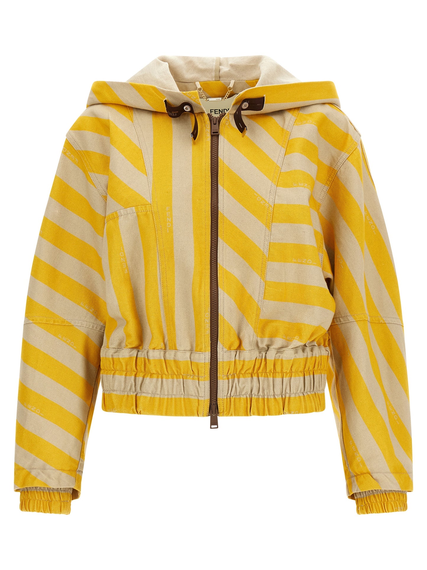 Fendi Zweifarbiger Baumwollmantel