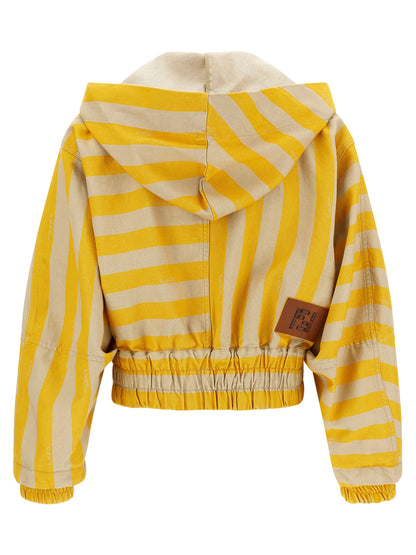 Fendi Zweifarbiger Baumwollmantel