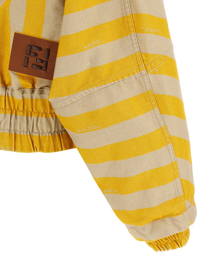 Fendi Zweifarbiger Baumwollmantel
