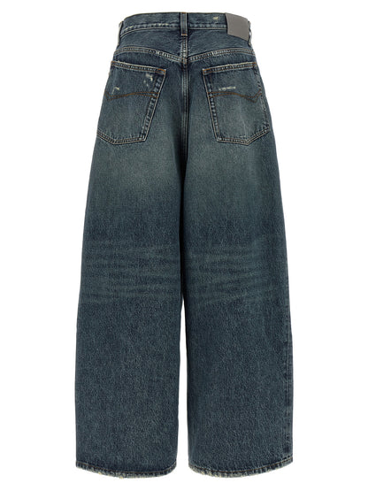 Balenciaga Blaue Baumwolljeans im Relaxed Fit