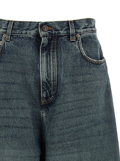 Balenciaga Blaue Baumwolljeans im Relaxed Fit