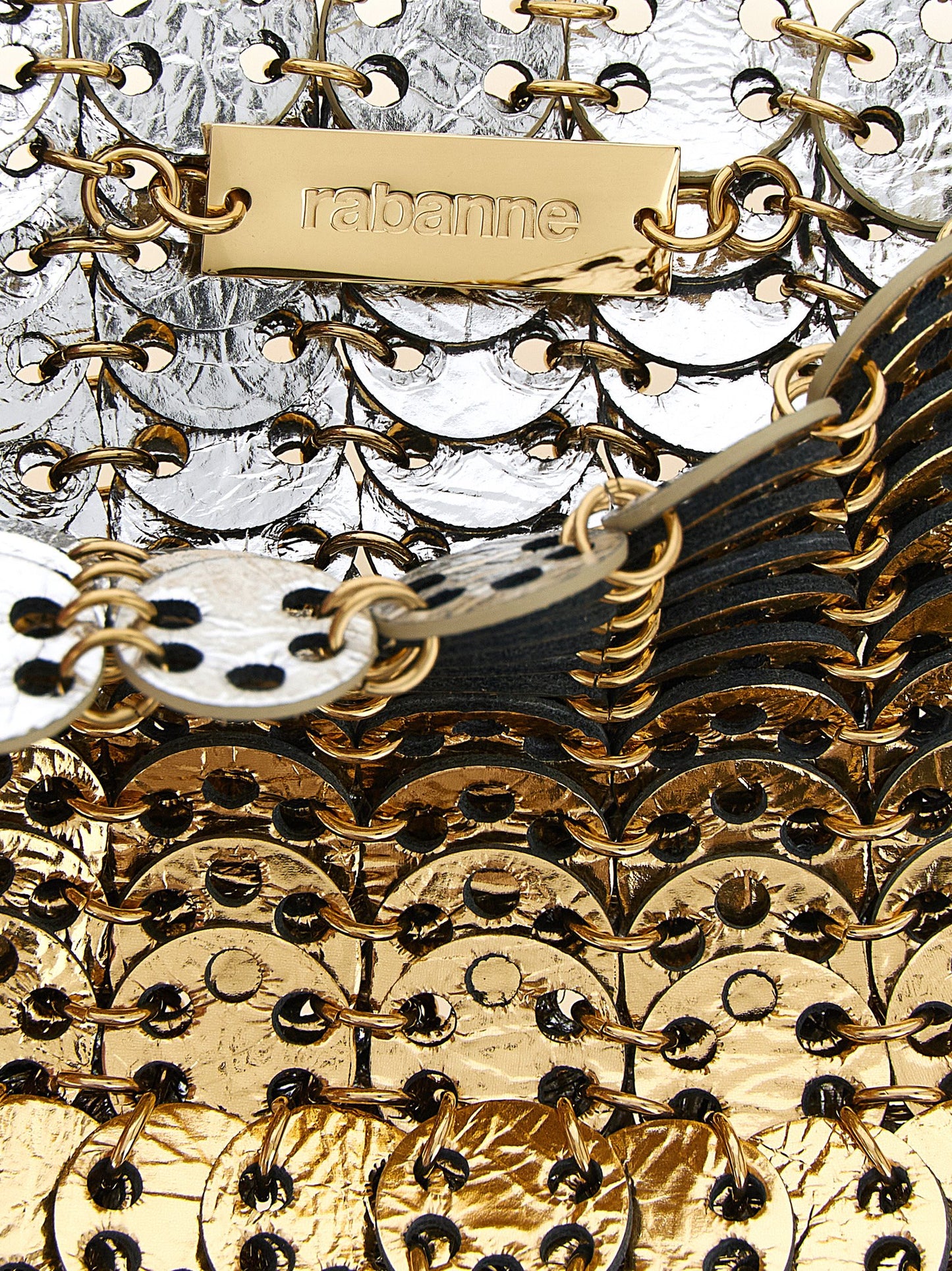 Paco Rabanne Schultertasche aus mehrfarbigem Kalbsleder
