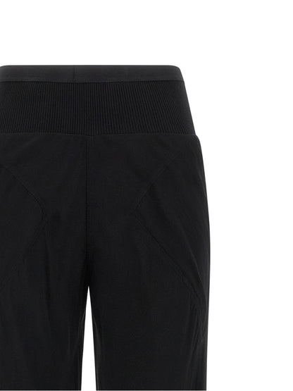 Rick Owens Schwarze Seidenhose mit ausgestelltem Bein