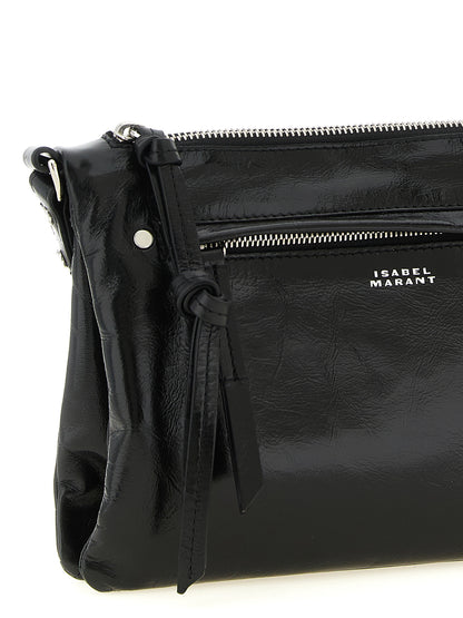 Isabel Marant Schwarze Kalbsleder-Umhängetasche