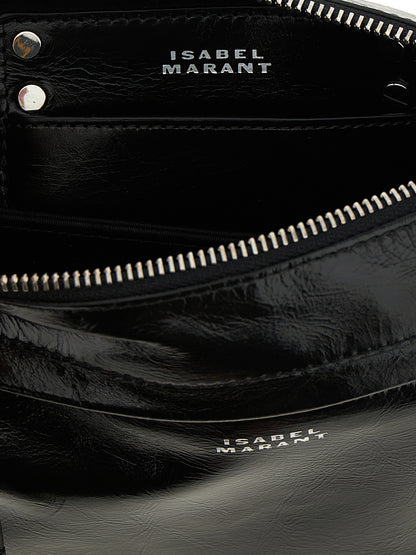 Isabel Marant Schwarze Kalbsleder-Umhängetasche