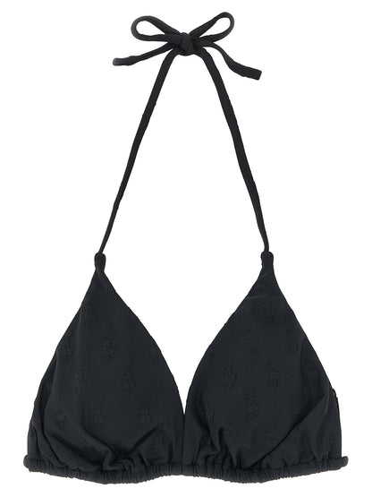 Polo Ralph Lauren Schwarzer Bikini aus recyceltem Polyester