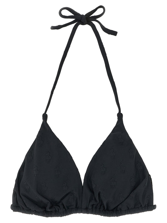 Polo Ralph Lauren Schwarzer Bikini aus recyceltem Polyester