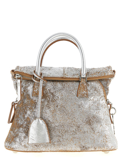 Maison Margiela Handtasche aus Lammleder in Silber