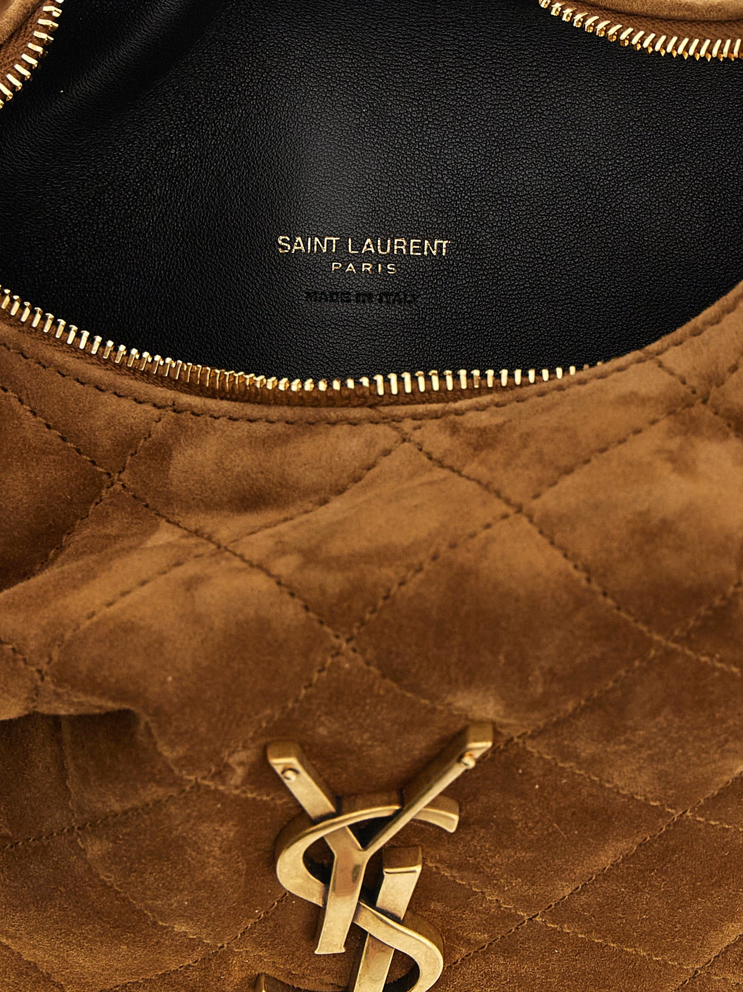 Saint Laurent Braune Kalbsleder-Handtasche