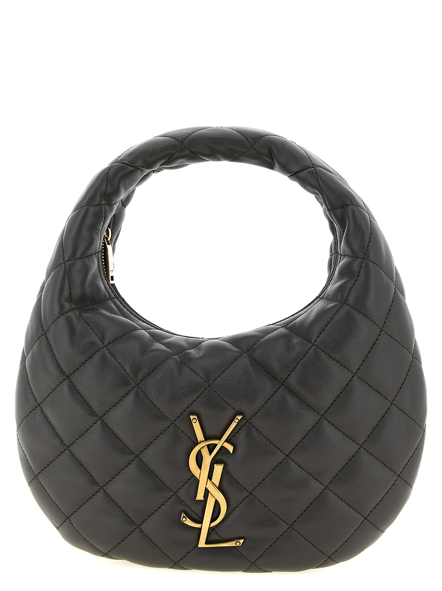 Saint Laurent Braune Lammleder-Handtasche