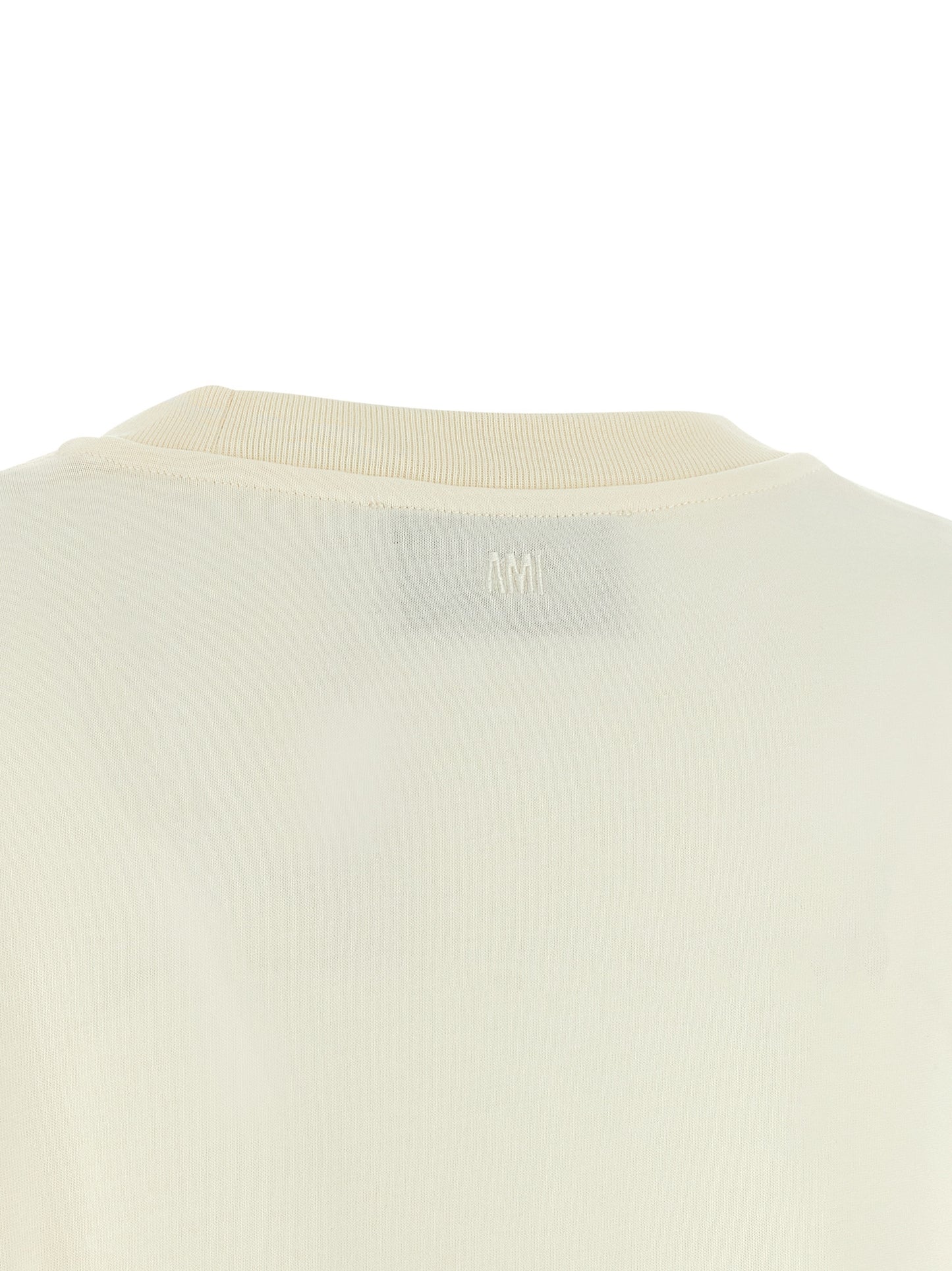 Ami Paris Weißes Baumwoll-T-Shirt
