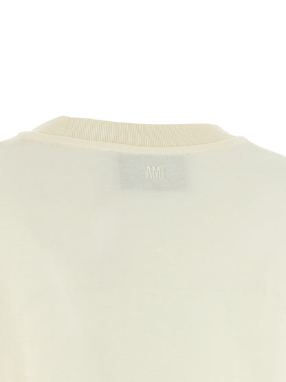 Ami Paris Weißes Baumwoll-T-Shirt