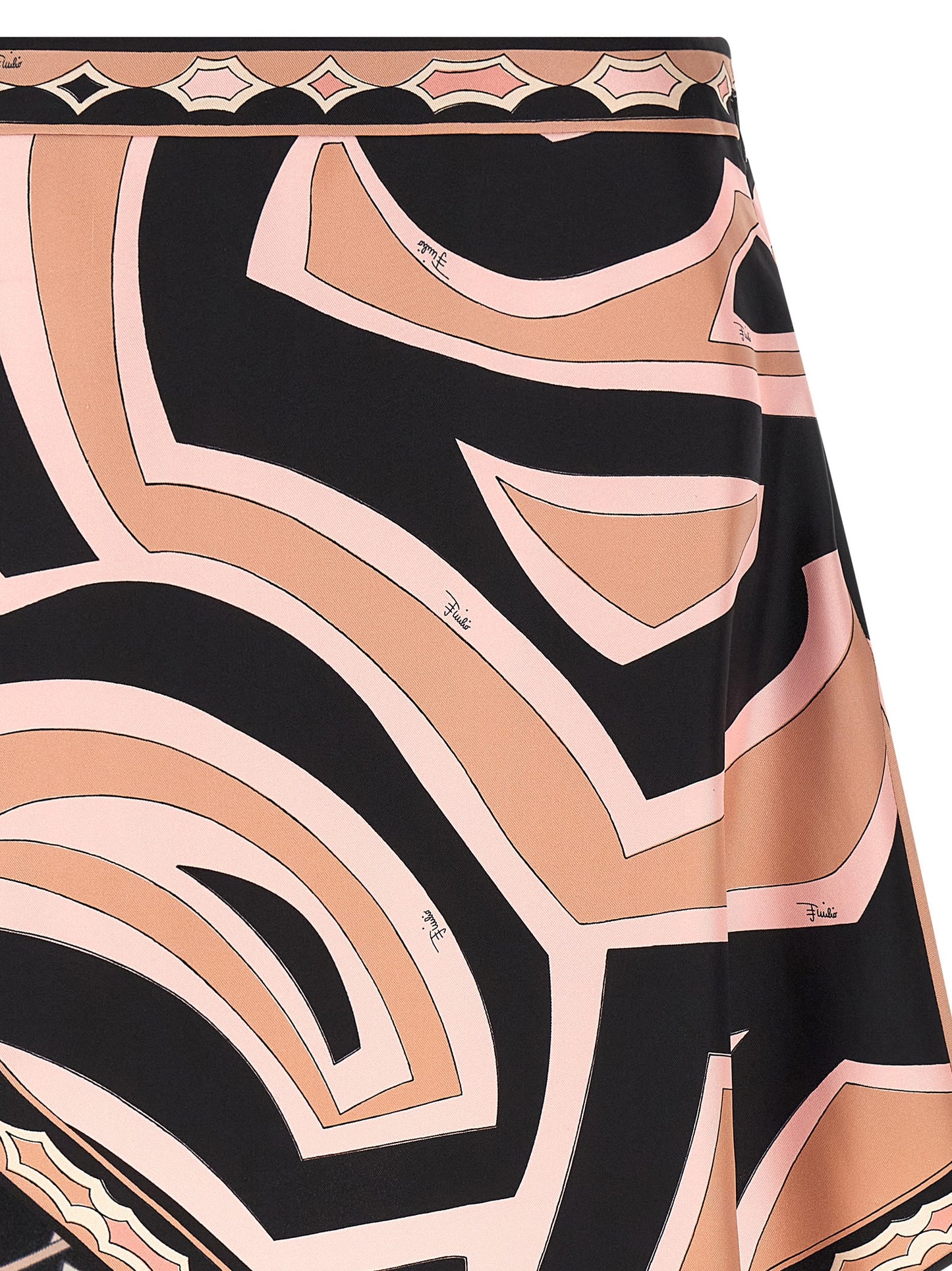 Emilio Pucci Mehrfarbiger Seiden-Maxirock