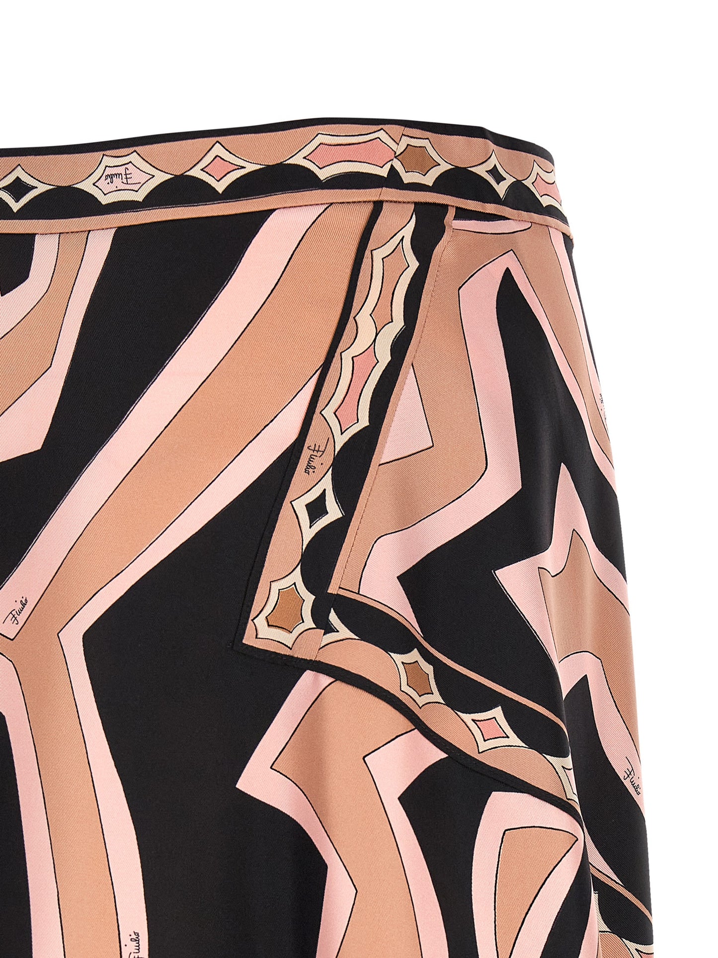 Emilio Pucci Mehrfarbiger Seiden-Maxirock