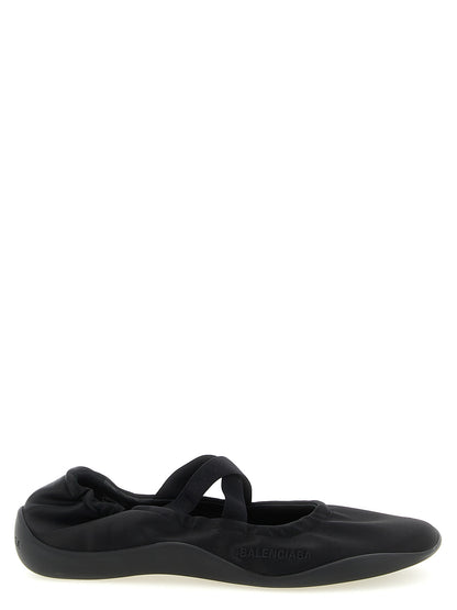 Balenciaga Schwarze Ballerinas aus Polyester