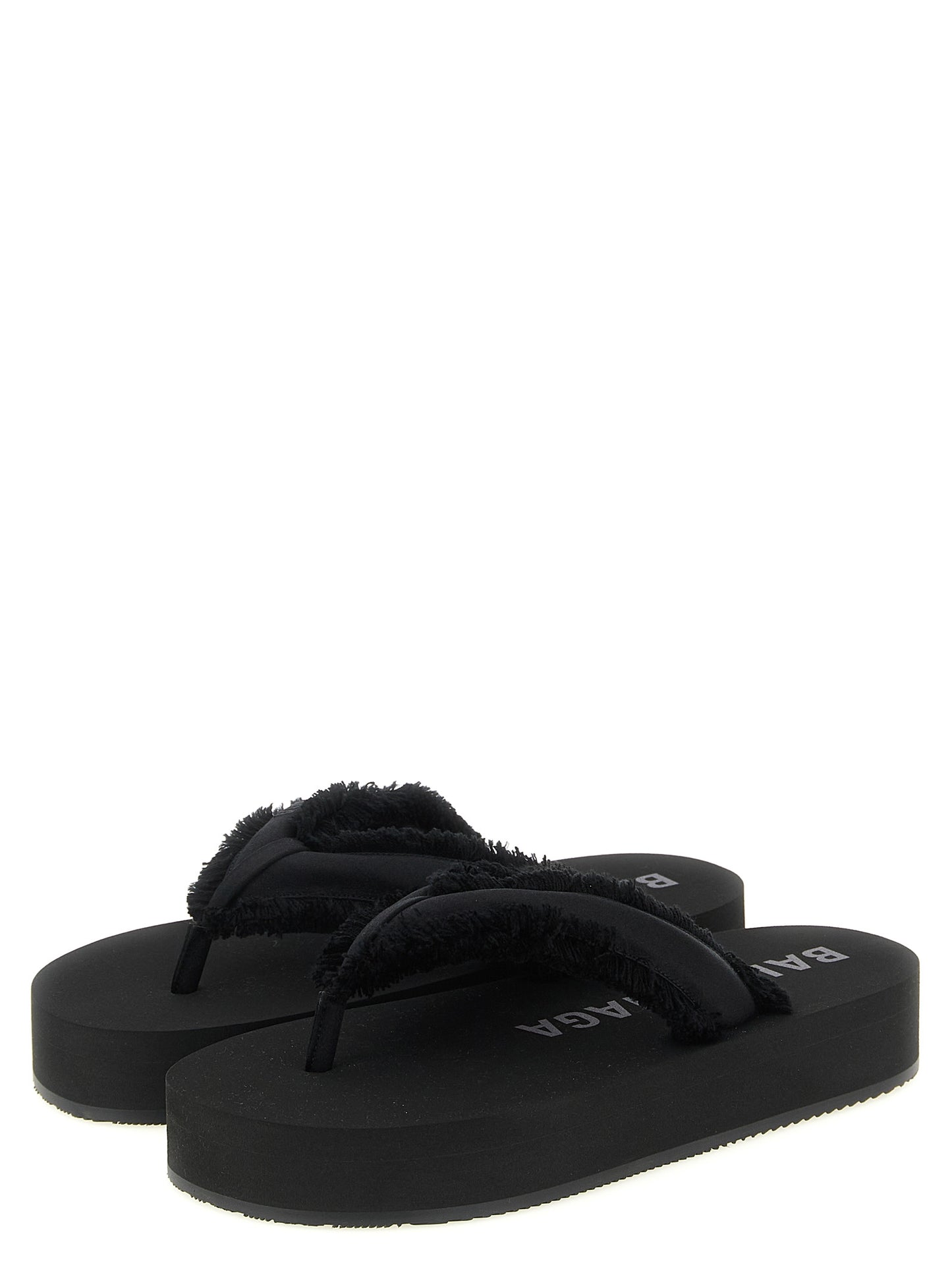 Balenciaga Schwarze Viscose-Slipper