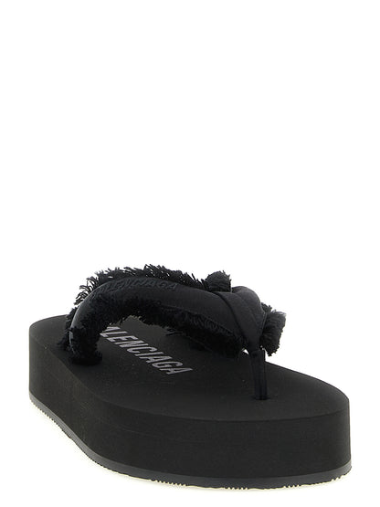 Balenciaga Schwarze Viscose-Slipper