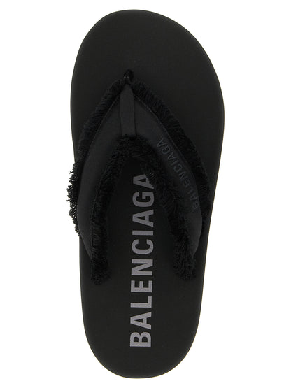 Balenciaga Schwarze Viscose-Slipper