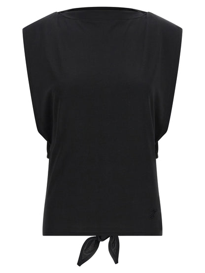 Jacquemus Ärmelloses T-Shirt aus Papier in Schwarz