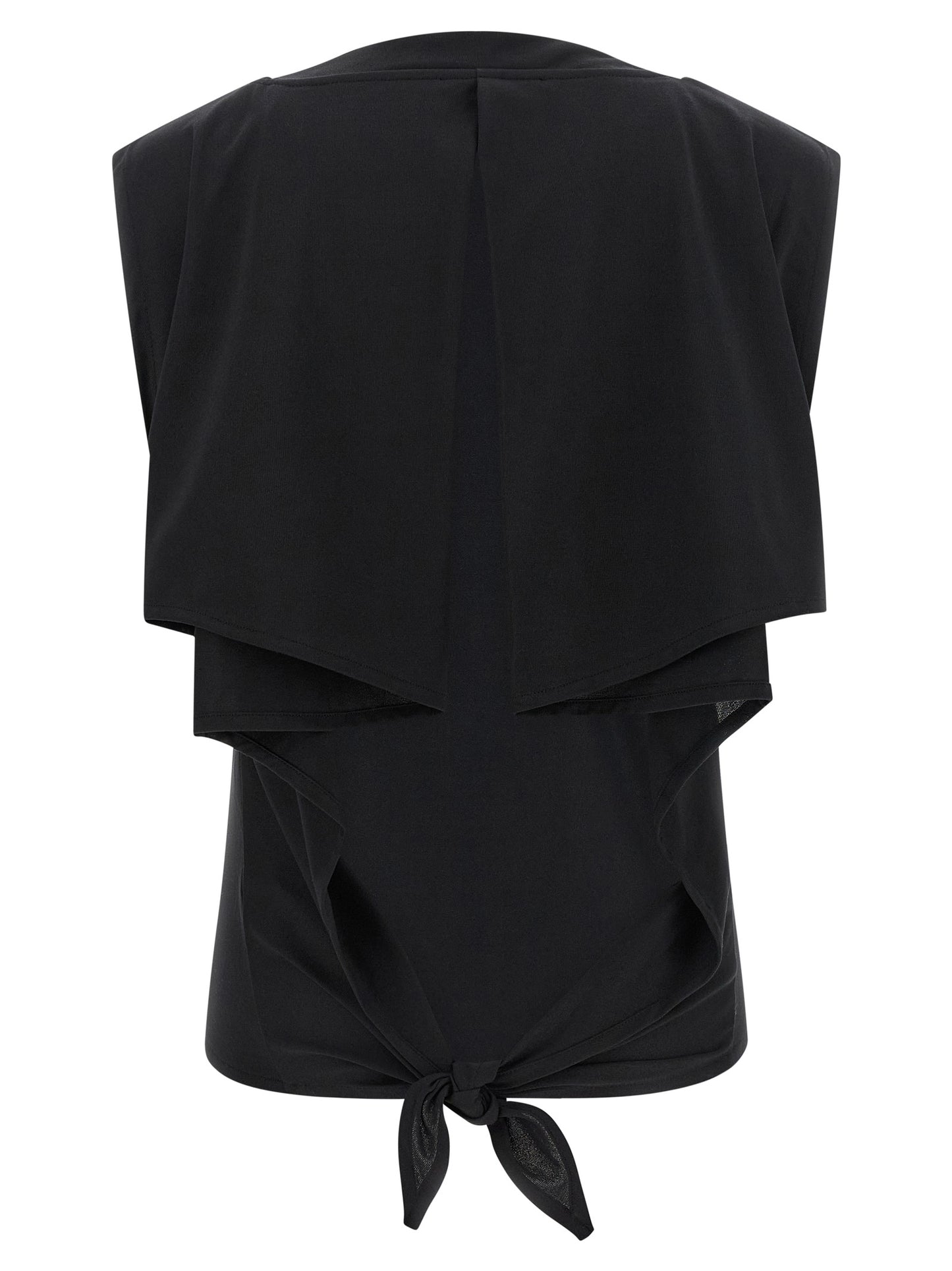 Jacquemus Ärmelloses T-Shirt aus Papier in Schwarz