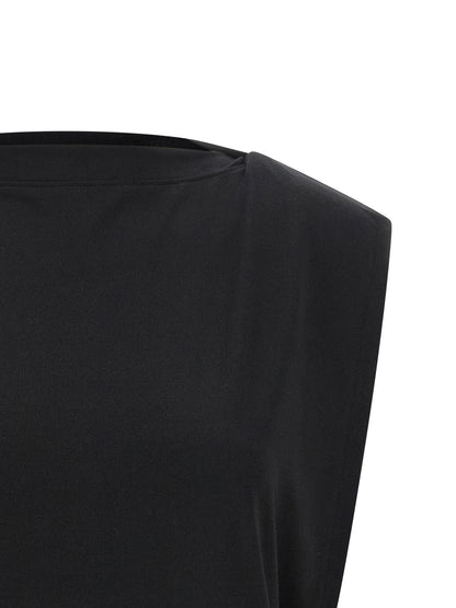 Jacquemus Ärmelloses T-Shirt aus Papier in Schwarz