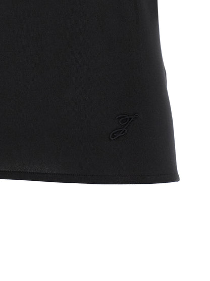 Jacquemus Ärmelloses T-Shirt aus Papier in Schwarz