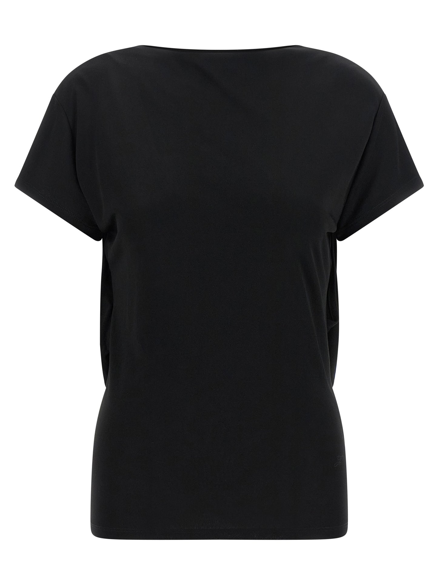 Jacquemus Schwarzes T-Shirt aus Viskose