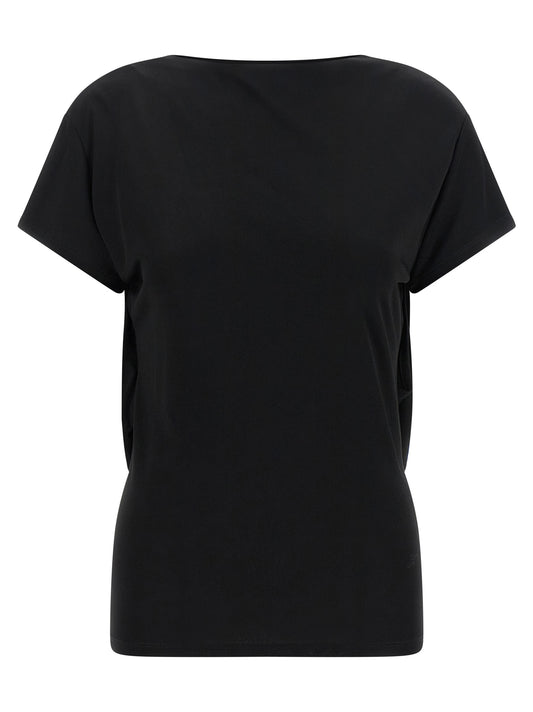 Jacquemus Schwarzes T-Shirt aus Viskose