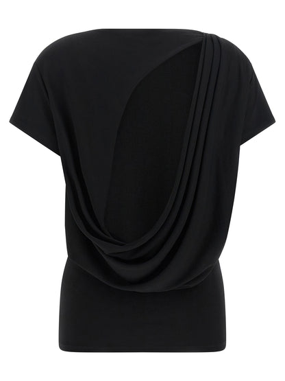Jacquemus Schwarzes T-Shirt aus Viskose