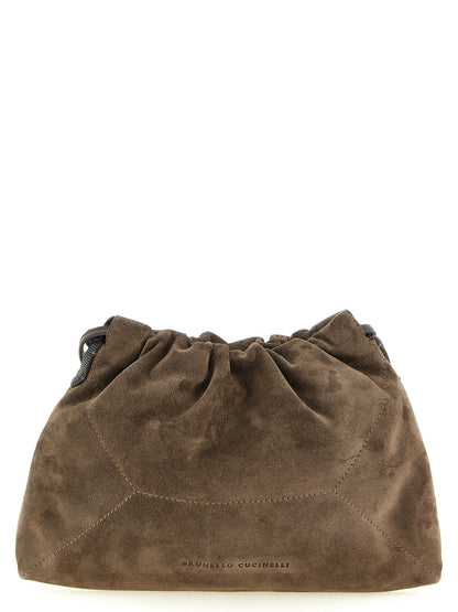 Brunello Cucinelli Braune Kalbsleder-Clutch