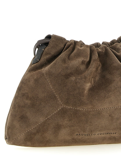 Brunello Cucinelli Braune Kalbsleder-Clutch