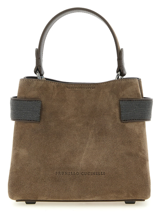 Brunello Cucinelli Braune Kalbsleder-Handtasche