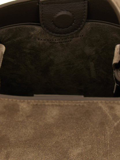 Brunello Cucinelli Braune Kalbsleder-Handtasche