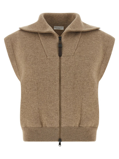 Brunello Cucinelli Beige Kaschmir-Weste