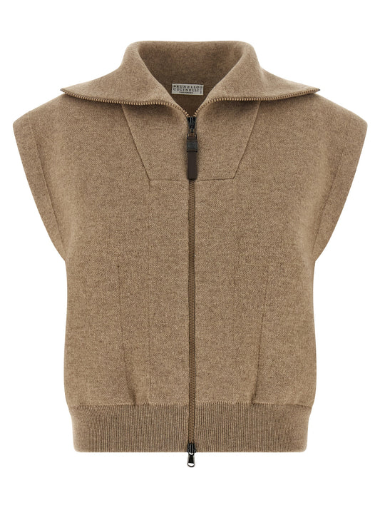 Brunello Cucinelli Beige Kaschmir-Weste