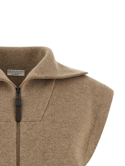 Brunello Cucinelli Beige Kaschmir-Weste