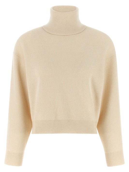 Brunello Cucinelli Weiße Strickjacke aus reiner Schurwolle