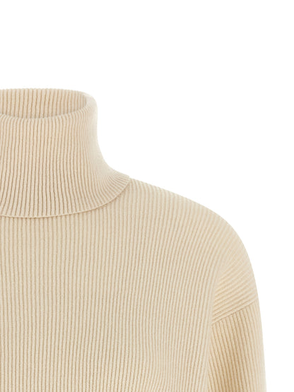 Brunello Cucinelli Weiße Strickjacke aus reiner Schurwolle