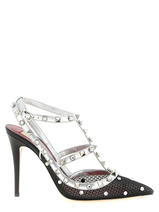 Valentino Garavani Mehrfarbige Pumps aus Polyester mit hohen Absätzen