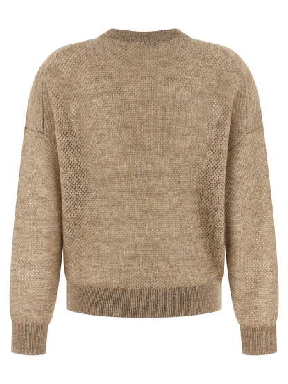 Brunello Cucinelli Beige Wollstrickjacke